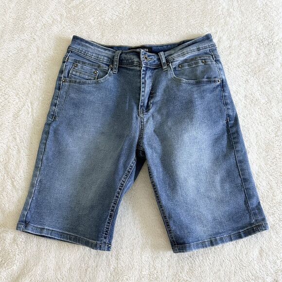 Kenneth Cole Jeans Shorts Women's Size 28 Medium Wash Denim Bermuda - Picture 1 of 13